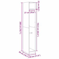 vidaXL Wardrobe Closet Clothes Storage Organiser Old Wood Engineered Wood - Additional view 8