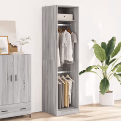 vidaXL Wardrobe Clothing Storage Hanger Clothes Cabinet Closet Engineered Wood - grey sonoma, 50 x 50 x 200 cm/ 1 shelf piece - Additional view 2