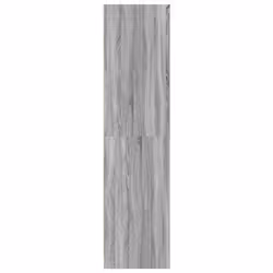 vidaXL Wardrobe Clothing Storage Hanger Clothes Cabinet Closet Engineered Wood - grey sonoma, 50 x 50 x 200 cm/ 1 shelf piece - Additional view 4