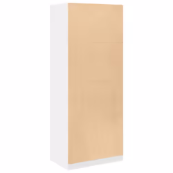 vidaXL Wardrobe Clothing Storage Hanger Clothes Cabinet Closet Engineered Wood - white, 80 x 50 x 200 cm/ 1 shelf piece - Additional view 5
