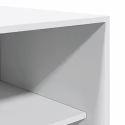 vidaXL Wardrobe Clothing Storage Hanger Clothes Cabinet Closet Engineered Wood - white, 80 x 50 x 200 cm/ 1 shelf piece - Additional view 6