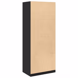 vidaXL Wardrobe Clothing Storage Hanger Clothes Cabinet Closet Engineered Wood - black, 80 x 50 x 200 cm/ 1 shelf piece - Additional view 5