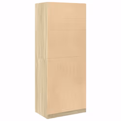 vidaXL Wardrobe Clothing Storage Hanger Clothes Cabinet Closet Engineered Wood - sonoma oak, 80 x 50 x 200 cm/ 1 shelf piece - Additional view 5