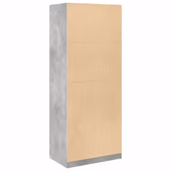 vidaXL Wardrobe Clothing Storage Hanger Clothes Cabinet Closet Engineered Wood - concrete grey, 80 x 50 x 200 cm/ 1 shelf piece - Additional view 5