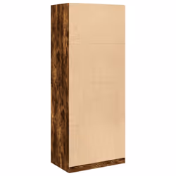 vidaXL Wardrobe Clothing Storage Hanger Clothes Cabinet Closet Engineered Wood - smoked oak, 80 x 50 x 200 cm/ 1 shelf piece - Additional view 5