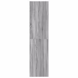 vidaXL Wardrobe Clothing Storage Hanger Clothes Cabinet Closet Engineered Wood - grey sonoma, 80 x 50 x 200 cm/ 1 shelf piece - Additional view 4