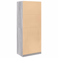 vidaXL Wardrobe Clothing Storage Hanger Clothes Cabinet Closet Engineered Wood - grey sonoma, 80 x 50 x 200 cm/ 1 shelf piece - Additional view 5