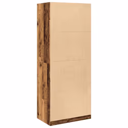 vidaXL Wardrobe Clothing Storage Hanger Clothes Cabinet Closet Engineered Wood - old wood, 80 x 50 x 200 cm/ 1 shelf piece - Additional view 5