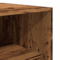 vidaXL Wardrobe Clothing Storage Hanger Clothes Cabinet Closet Engineered Wood - old wood, 80 x 50 x 200 cm/ 1 shelf piece - Additional view 6