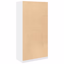 vidaXL Wardrobe Clothing Storage Hanger Clothes Cabinet Closet Engineered Wood - white, 100 x 50 x 200 cm/ 1 shelf piece - Additional view 5