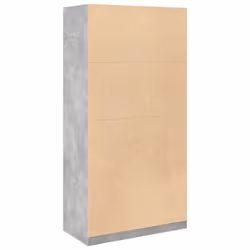 vidaXL Wardrobe Clothing Storage Hanger Clothes Cabinet Closet Engineered Wood - concrete grey, 100 x 50 x 200 cm/ 1 shelf piece - Additional view 5