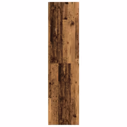 vidaXL Wardrobe Clothing Storage Hanger Clothes Cabinet Closet Engineered Wood - old wood, 100 x 50 x 200 cm/ 1 shelf piece - Additional view 4