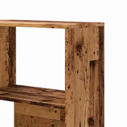 vidaXL Corner Bookcase 4-Tier Corner Bookshelf Storage Cabinet Engineered Wood - old wood - Additional view 7