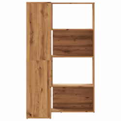 vidaXL Corner Bookcase 4-Tier Corner Bookshelf Storage Cabinet Engineered Wood - oak - Additional view 4