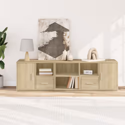 vidaXL Corner Cabinet Corner Shelf Unit Bookcase Engineered Wood - sonoma oak