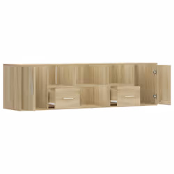 vidaXL Corner Cabinet Corner Shelf Unit Bookcase Engineered Wood - sonoma oak - Additional view 7