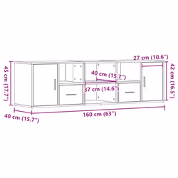 vidaXL Corner Cabinet Corner Shelf Unit Bookcase Engineered Wood - smoked oak - Additional view 10