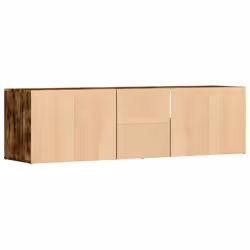 vidaXL Corner Cabinet Corner Shelf Unit Bookcase Engineered Wood - smoked oak - Additional view 5