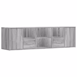 vidaXL Corner Cabinet Corner Shelf Unit Bookcase Engineered Wood - grey sonoma
