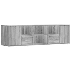vidaXL Corner Cabinet Corner Shelf Unit Bookcase Engineered Wood - grey sonoma