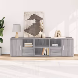 vidaXL Corner Cabinet Corner Shelf Unit Bookcase Engineered Wood - grey sonoma