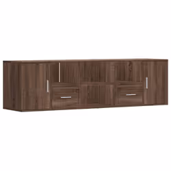 vidaXL Corner Cabinet Corner Shelf Unit Bookcase Engineered Wood - brown oak