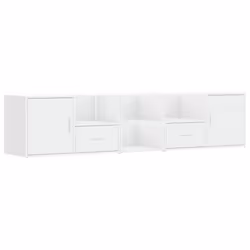 vidaXL Corner Cabinet Corner Shelf Unit Bookcase Book Shelf Engineered Wood - white