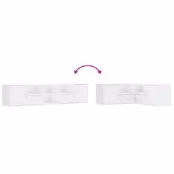 vidaXL Corner Cabinet Corner Shelf Unit Bookcase Book Shelf Engineered Wood - white - Additional view 6