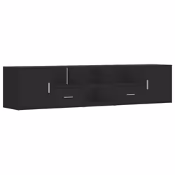vidaXL Corner Cabinet Corner Shelf Unit Bookcase Book Shelf Engineered Wood - black