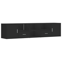 vidaXL Corner Cabinet Corner Shelf Unit Bookcase Book Shelf Engineered Wood - black