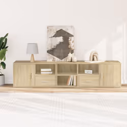 vidaXL Corner Cabinet Corner Shelf Unit Bookcase Book Shelf Engineered Wood - sonoma oak - Additional view 2