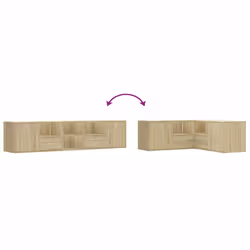 vidaXL Corner Cabinet Corner Shelf Unit Bookcase Book Shelf Engineered Wood - sonoma oak - Additional view 6