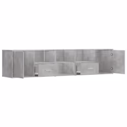 vidaXL Corner Cabinet Corner Shelf Unit Bookcase Book Shelf Engineered Wood - concrete grey - Additional view 7