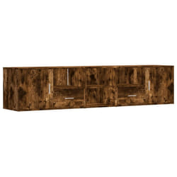vidaXL Corner Cabinet Corner Shelf Unit Bookcase Book Shelf Engineered Wood - smoked oak