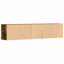 vidaXL Corner Cabinet Corner Shelf Unit Bookcase Book Shelf Engineered Wood - smoked oak - Additional view 5
