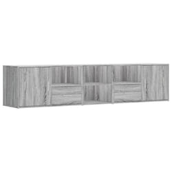 vidaXL Corner Cabinet Corner Shelf Unit Bookcase Book Shelf Engineered Wood - grey sonoma