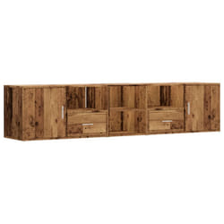 vidaXL Corner Cabinet Corner Shelf Unit Bookcase Book Shelf Engineered Wood - old wood