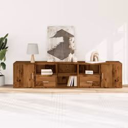 vidaXL Corner Cabinet Corner Shelf Unit Bookcase Book Shelf Engineered Wood - old wood