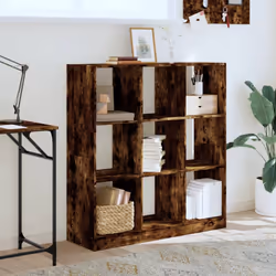 vidaXL Bookcase Bookshelf Rack Storage Cabinet Engineered Wood - smoked oak, 102 x 32 x 108 cm - Additional view 2