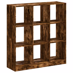 vidaXL Bookcase Bookshelf Rack Storage Cabinet Engineered Wood - smoked oak, 102 x 32 x 108 cm - Additional view 5