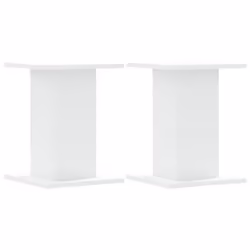 vidaXL Plant Stands Garden Plant Pot Holder Flower Stand 2 pcs Engineered Wood - white, 30 x 30 x 40 cm