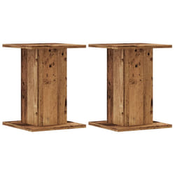 vidaXL Plant Stands Garden Plant Pot Holder Flower Stand 2 pcs Engineered Wood - old wood, 30 x 30 x 40 cm