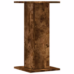 vidaXL Plant Stands Garden Plant Pot Holder Flower Stand 2 pcs Engineered Wood - smoked oak, 30 x 30 x 60 cm - Additional view 4