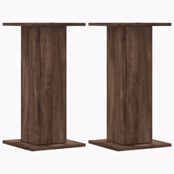 vidaXL Plant Stands Garden Plant Pot Holder Flower Stand 2 pcs Engineered Wood - brown oak, 30 x 30 x 60 cm