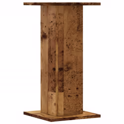 vidaXL Plant Stands Garden Plant Pot Holder Flower Stand 2 pcs Engineered Wood - old wood, 30 x 30 x 60 cm - Additional view 4