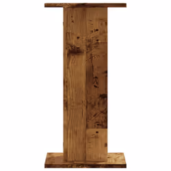 vidaXL Plant Stands Garden Plant Pot Holder Flower Stand 2 pcs Engineered Wood - old wood, 30 x 30 x 60 cm - Additional view 5