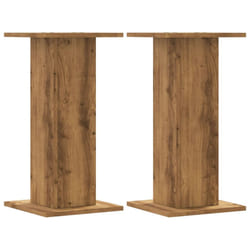 vidaXL Plant Stands Garden Plant Pot Holder Flower Stand 2 pcs Engineered Wood - oak, 30 x 30 x 60 cm