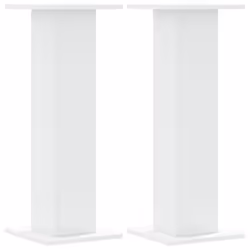 vidaXL Plant Stands Garden Plant Pot Holder Flower Stand 2 pcs Engineered Wood - white, 30 x 30 x 80 cm