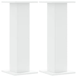 vidaXL Plant Stands Garden Plant Pot Holder Flower Stand 2 pcs Engineered Wood - white, 30 x 30 x 80 cm