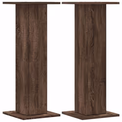 vidaXL Plant Stands Garden Plant Pot Holder Flower Stand 2 pcs Engineered Wood - brown oak, 30 x 30 x 80 cm
